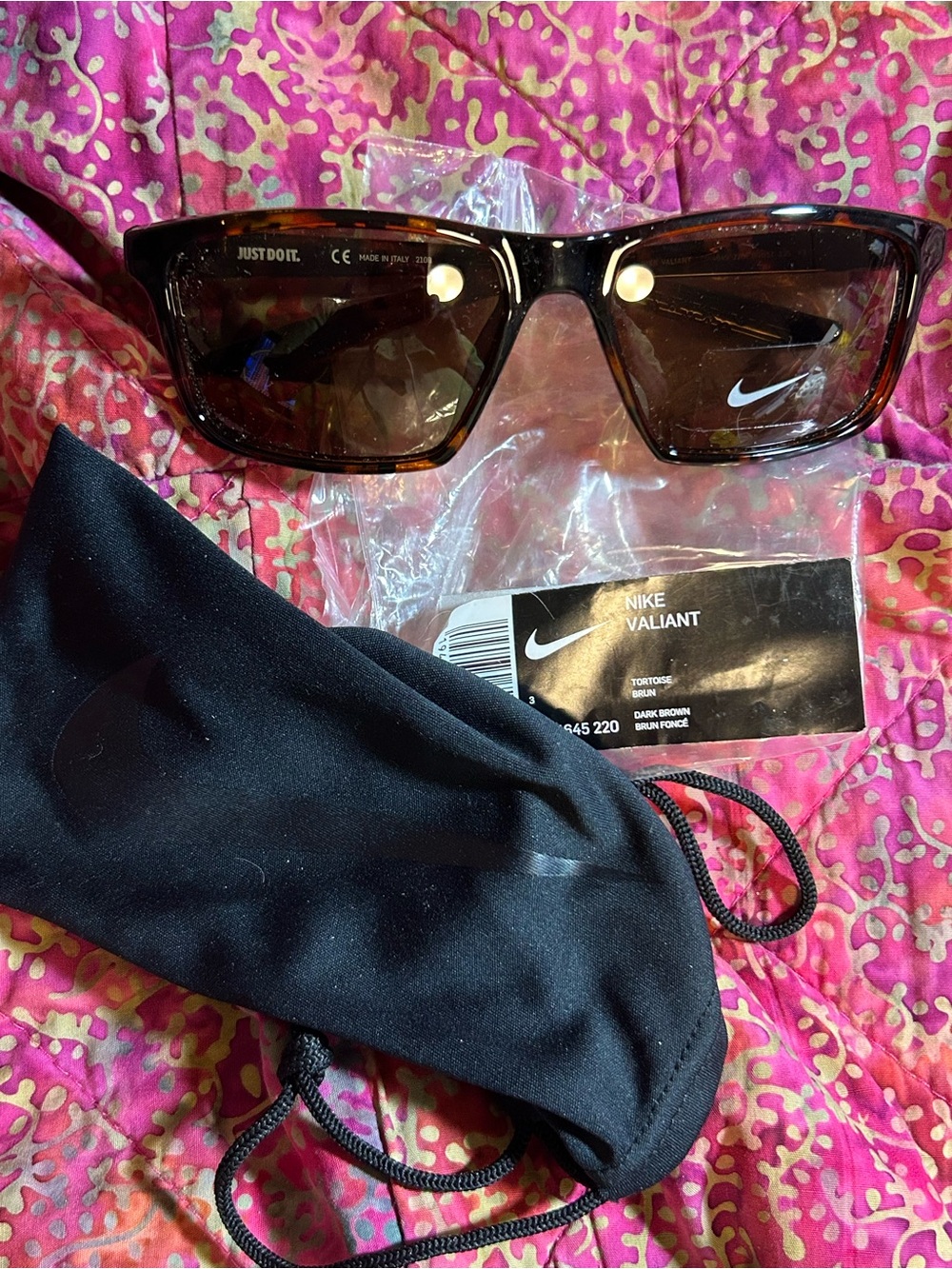Nike NWT Men's Valiant Sunglasses - Tortoise Frame with Dark Brown Lenses